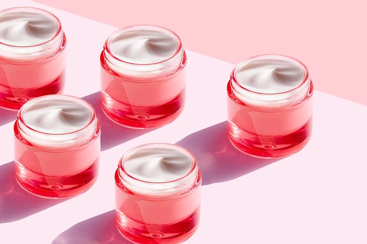 health and beauty products on table