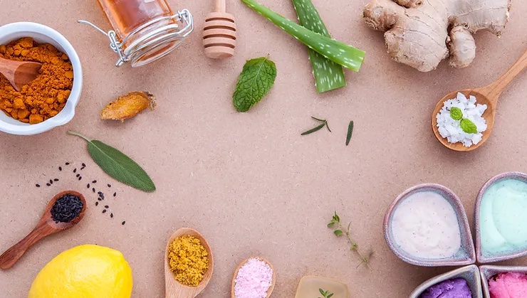 ethically sourced ingredients on a table