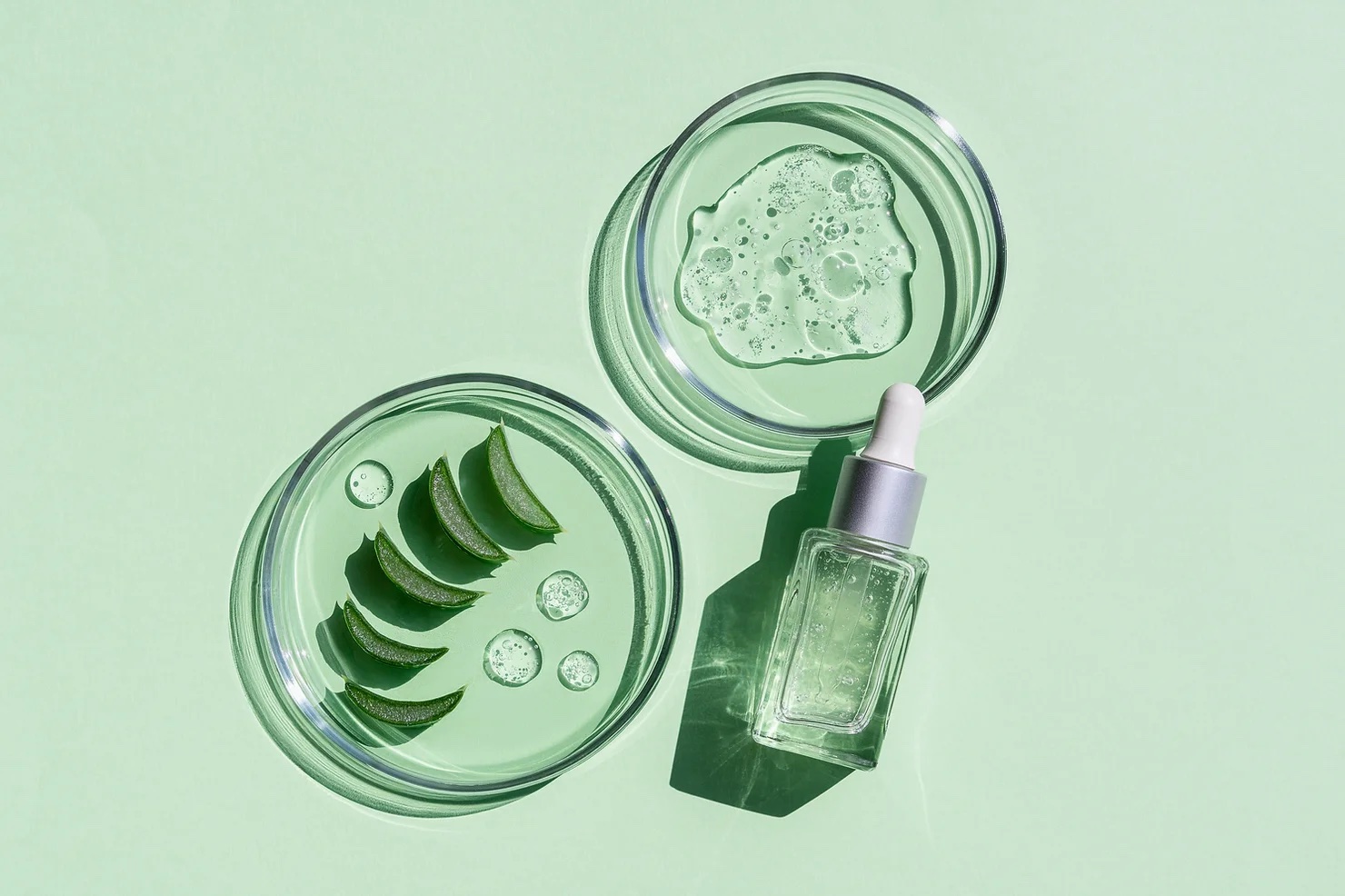 beauty products on table