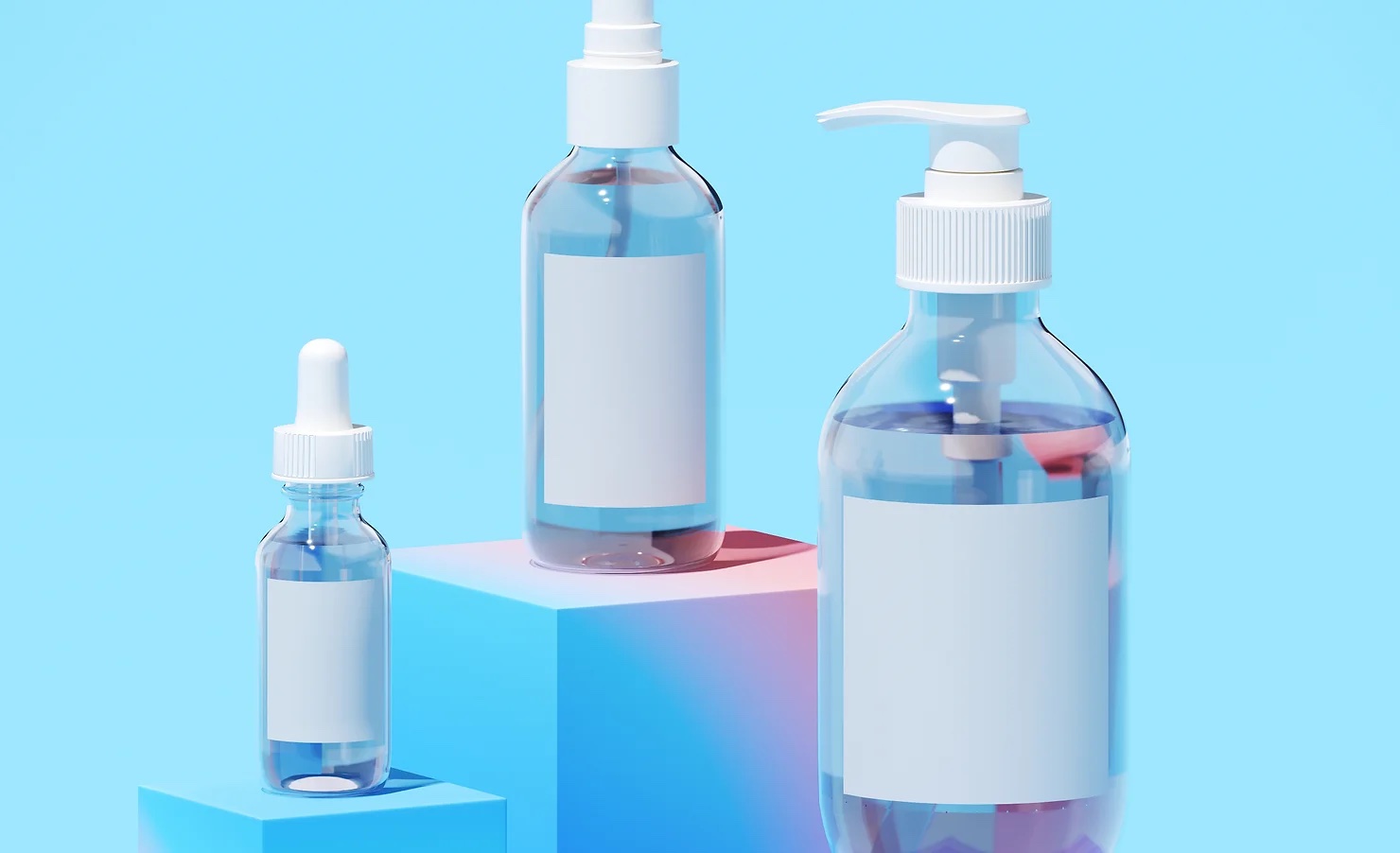 cosmetic bottles used in false advertising