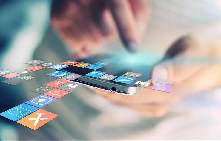 scrolling social media apps on a cellphone