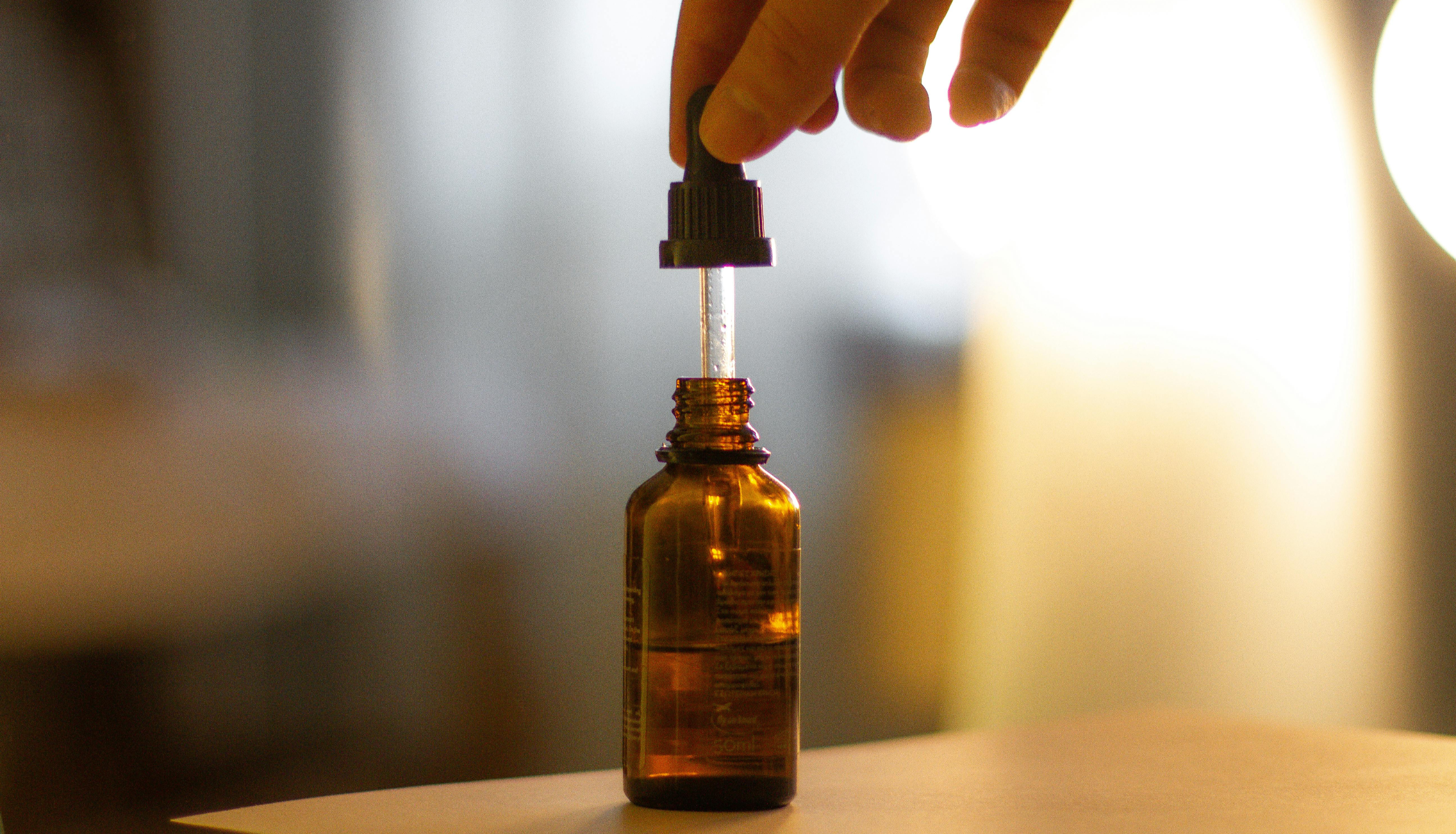 unbranded supplement bottle for double blind study